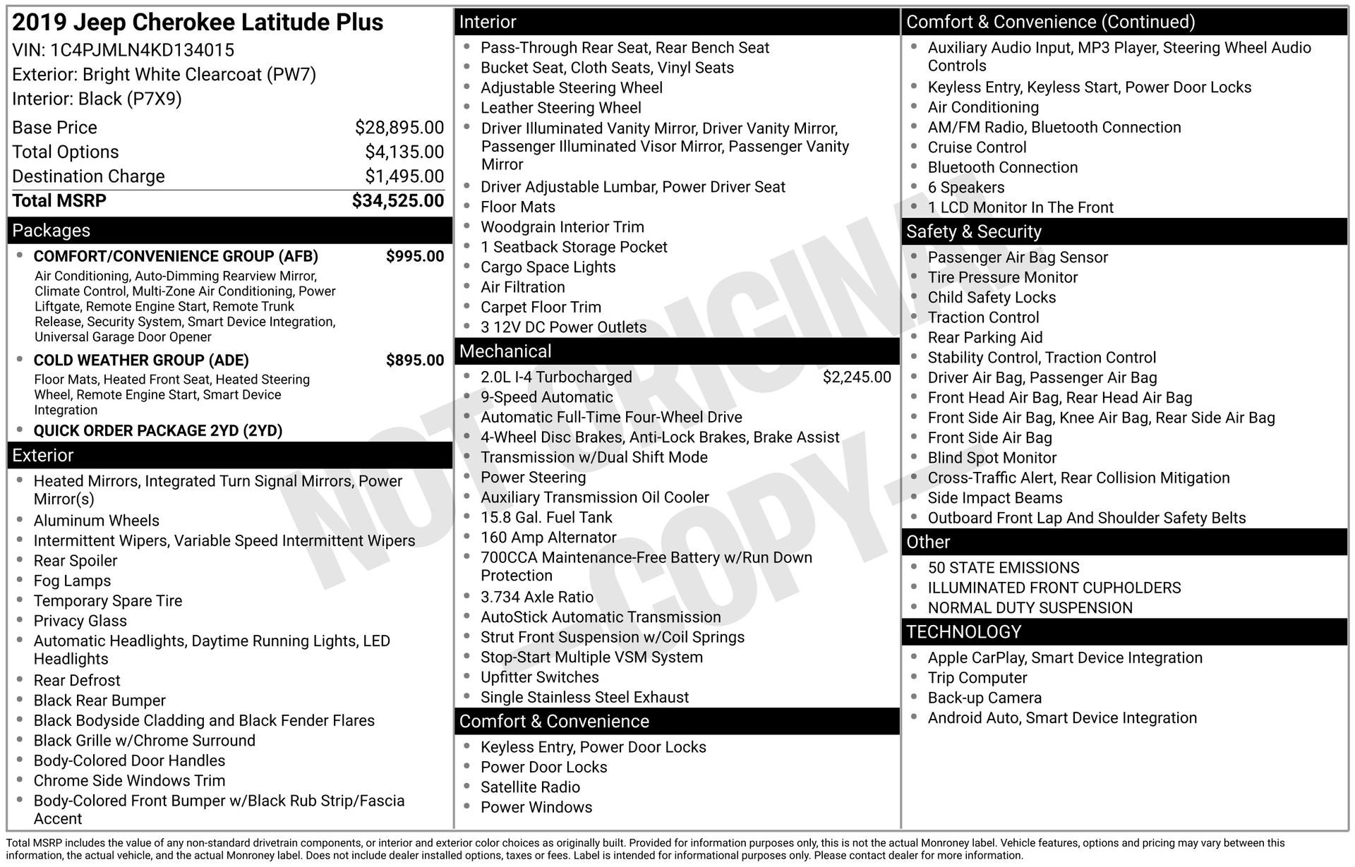 2019 Jeep Cherokee Latitude Plus