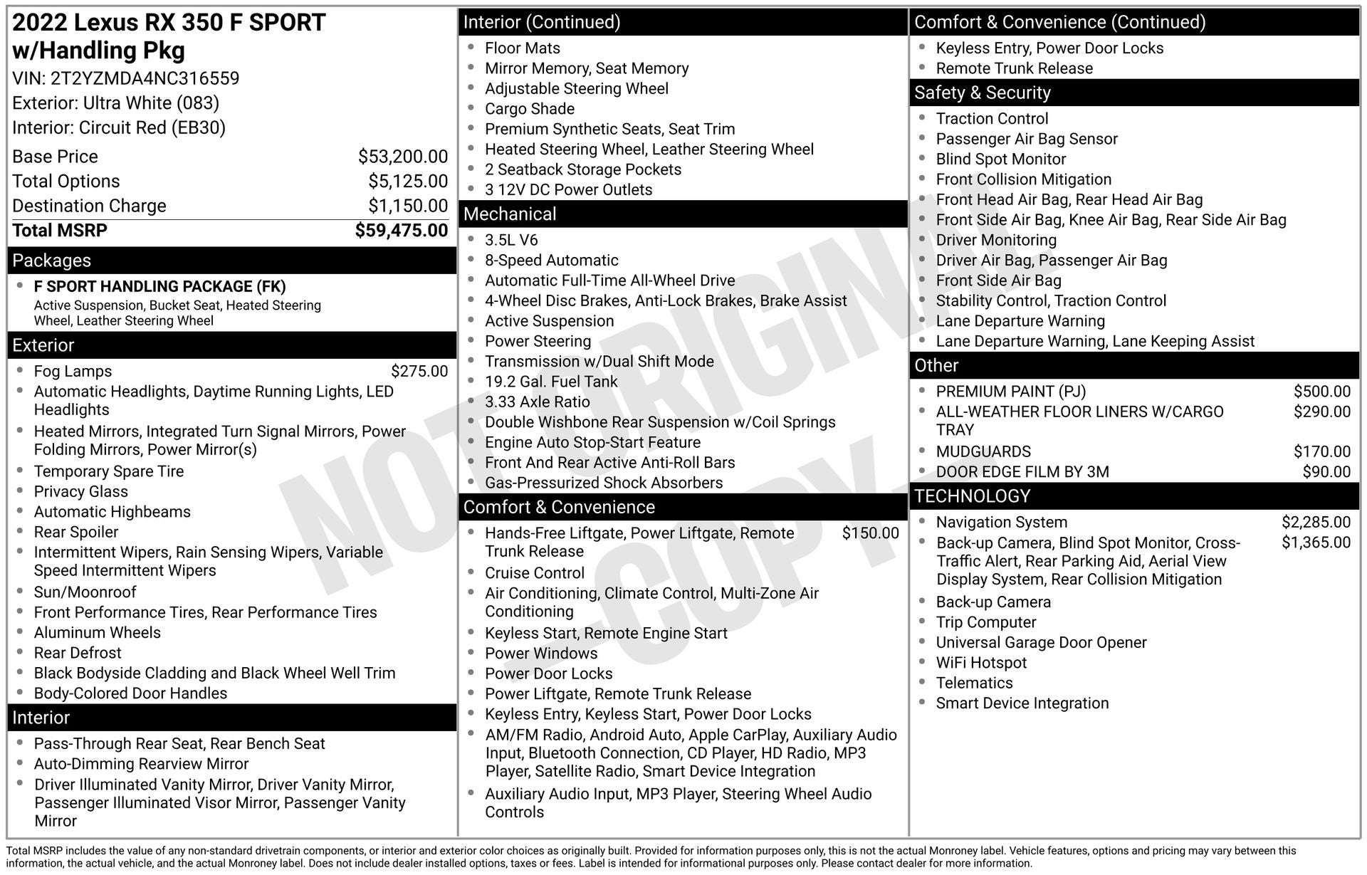 2022 Lexus RX 350 F Sport Handling