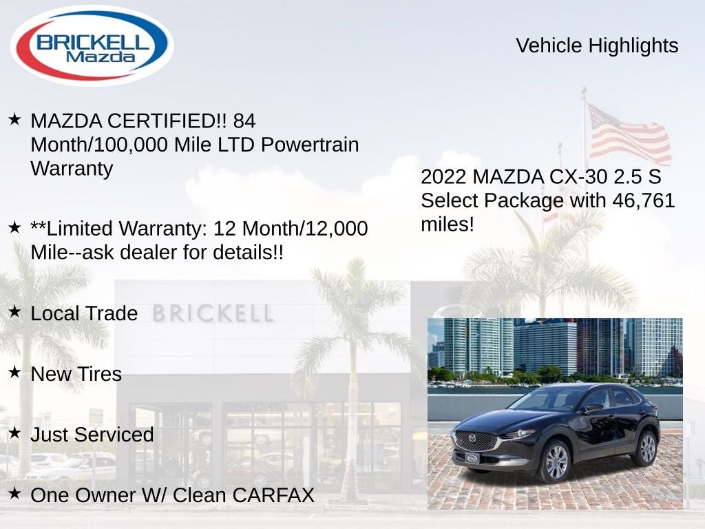 2022 Mazda Mazda CX-30 2.5 S Select Package