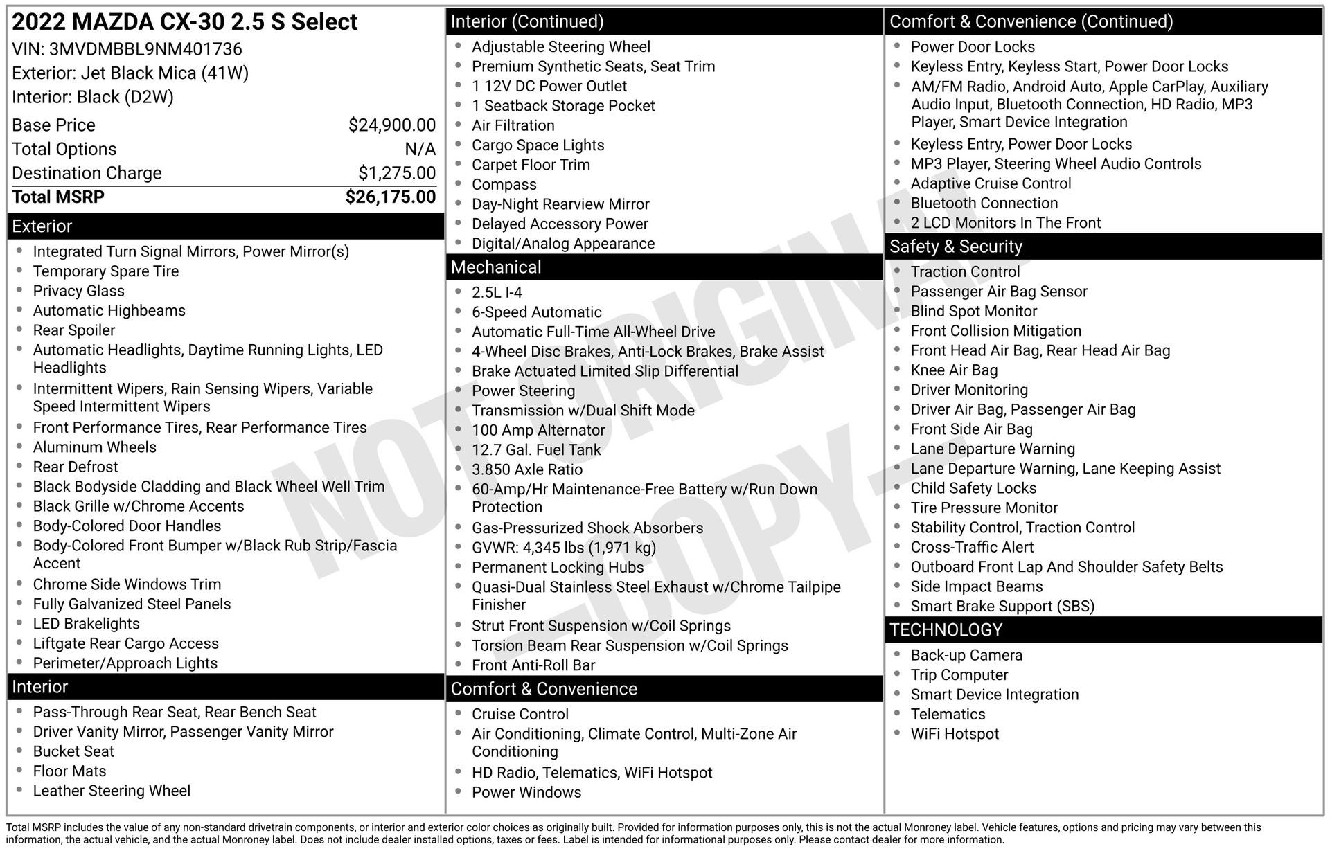 2022 Mazda Mazda CX-30 2.5 S Select Package