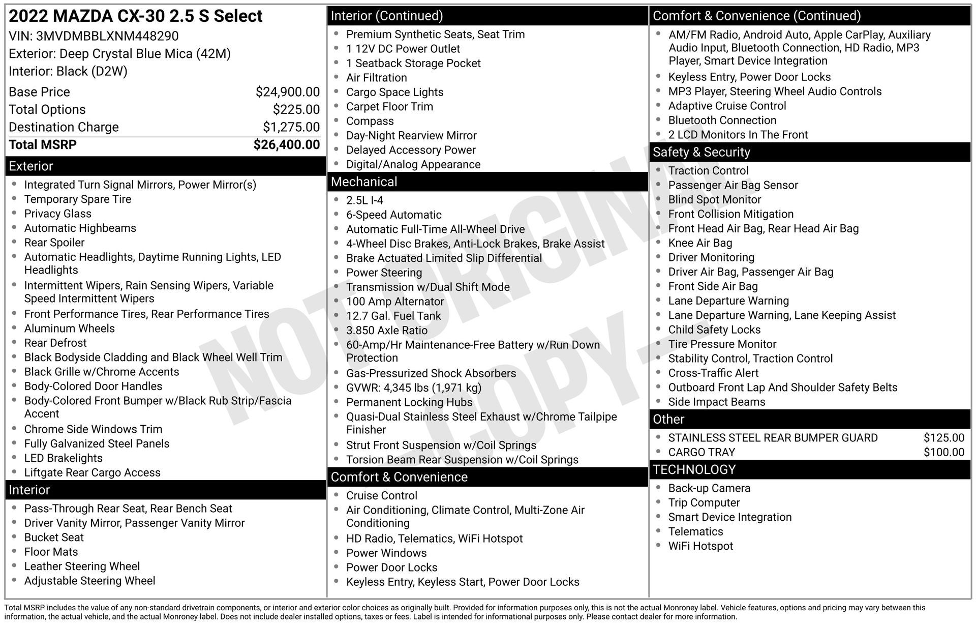 2022 Mazda Mazda CX-30 2.5 S Select Package