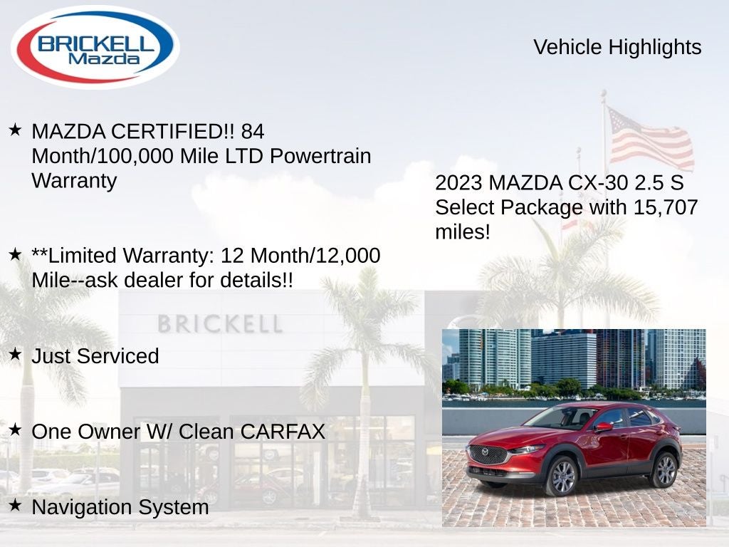 2023 Mazda Mazda CX-30 2.5 S Select Package