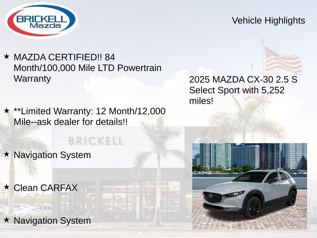 2025 Mazda Mazda CX-30 2.5 S Select Sport