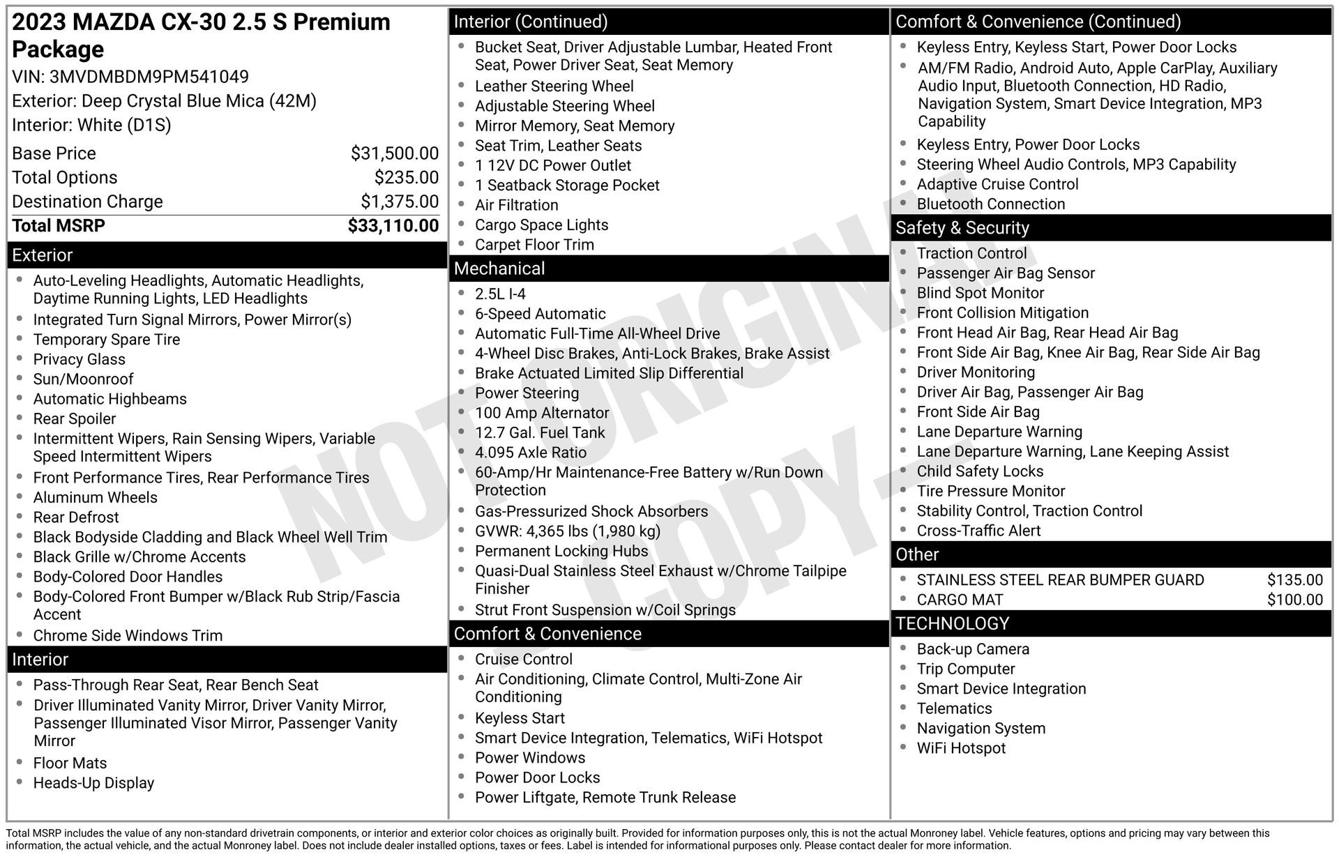 2023 Mazda Mazda CX-30 2.5 S Premium Package