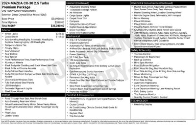 2024 Mazda Mazda CX-30 2.5 Turbo Premium Package