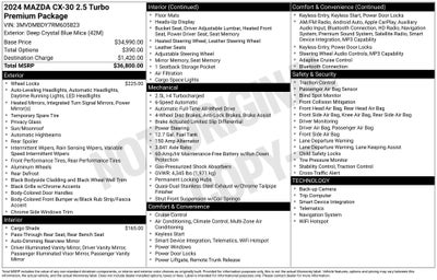 2024 Mazda Mazda CX-30 2.5 Turbo Premium Package