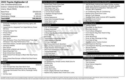 2023 Toyota Highlander LE