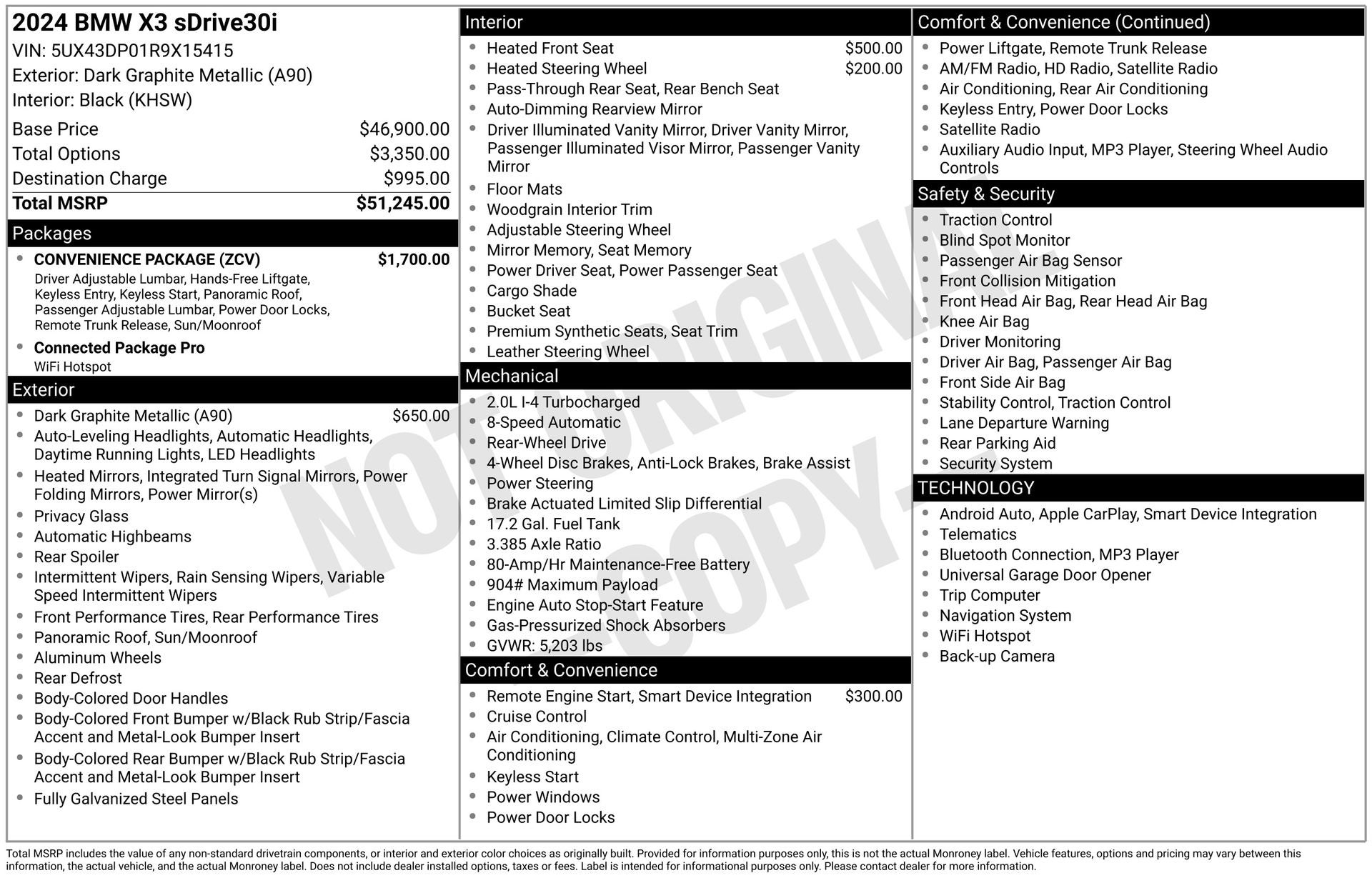2024 BMW X3 sDrive30i