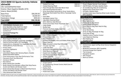 2023 BMW X3 sDrive30i