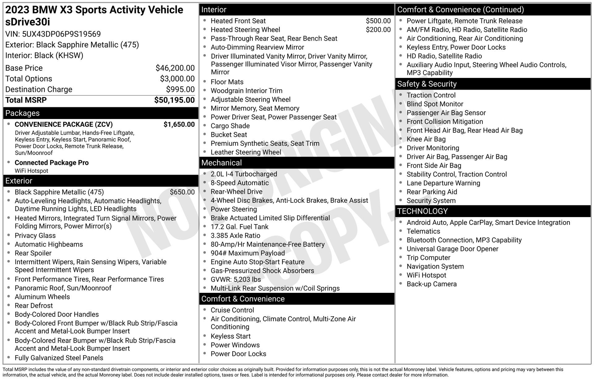 2023 BMW X3 sDrive30i