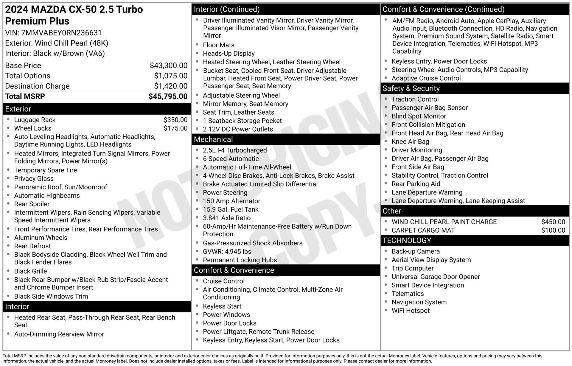 2024 Mazda Mazda CX-50 2.5 Turbo Premium Plus Package