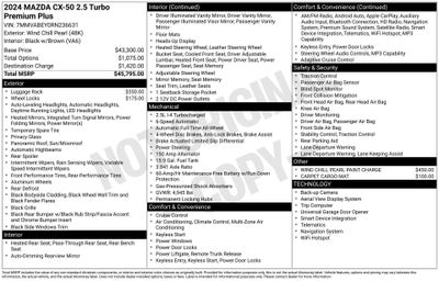 2024 Mazda Mazda CX-50 2.5 Turbo Premium Plus Package