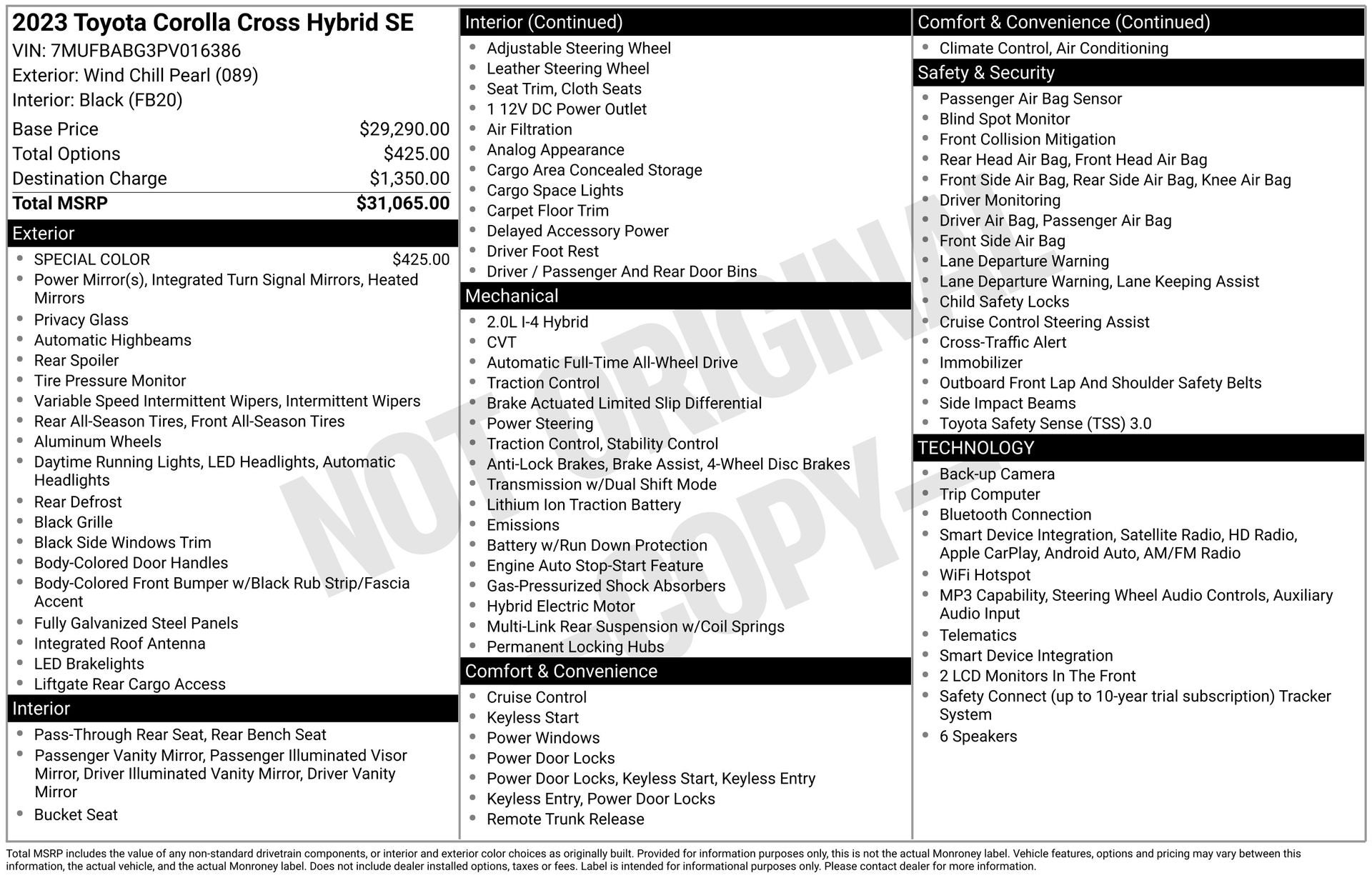 2023 Toyota Corolla Cross Hybrid S