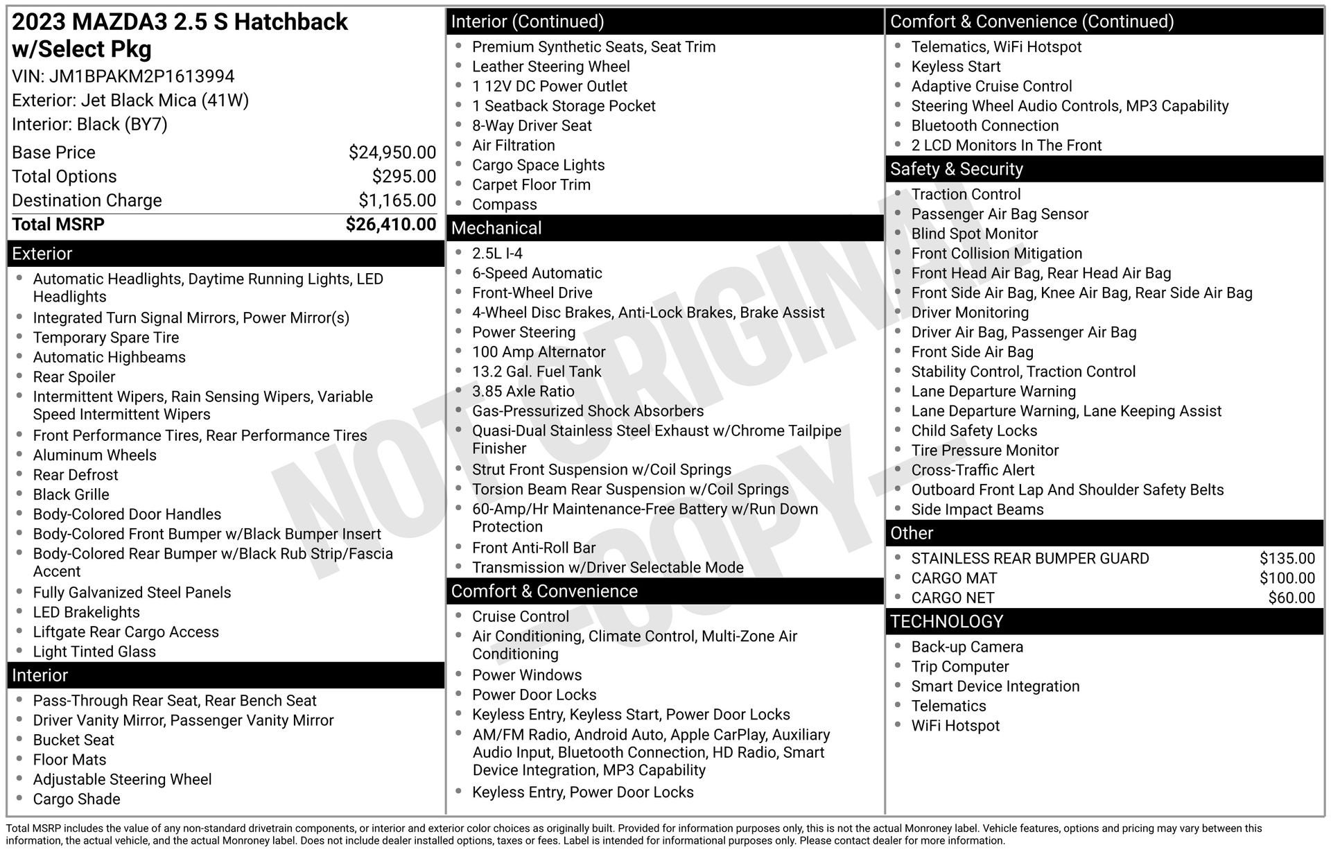 2023 Mazda Mazda3 2.5 S Select Package