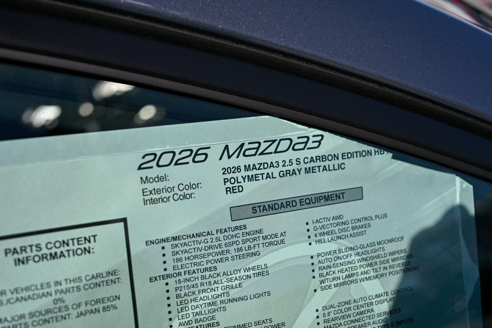 2026 Mazda Mazda3 2.5 S Carbon Edition