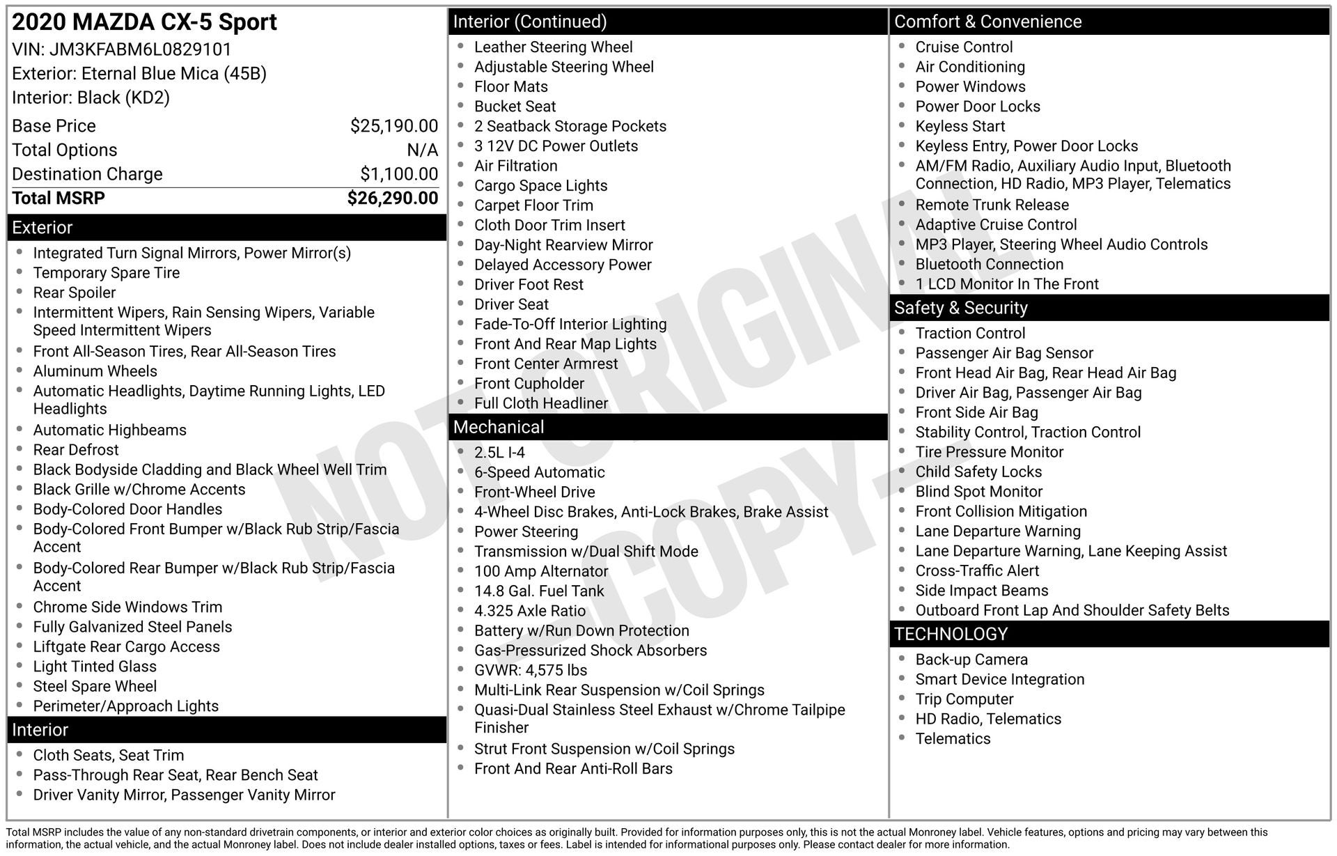 2020 Mazda Mazda CX-5 Sport