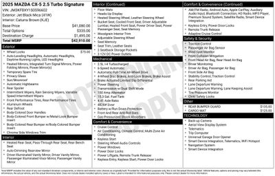 2025 Mazda Mazda CX-5 2.5 Turbo Signature