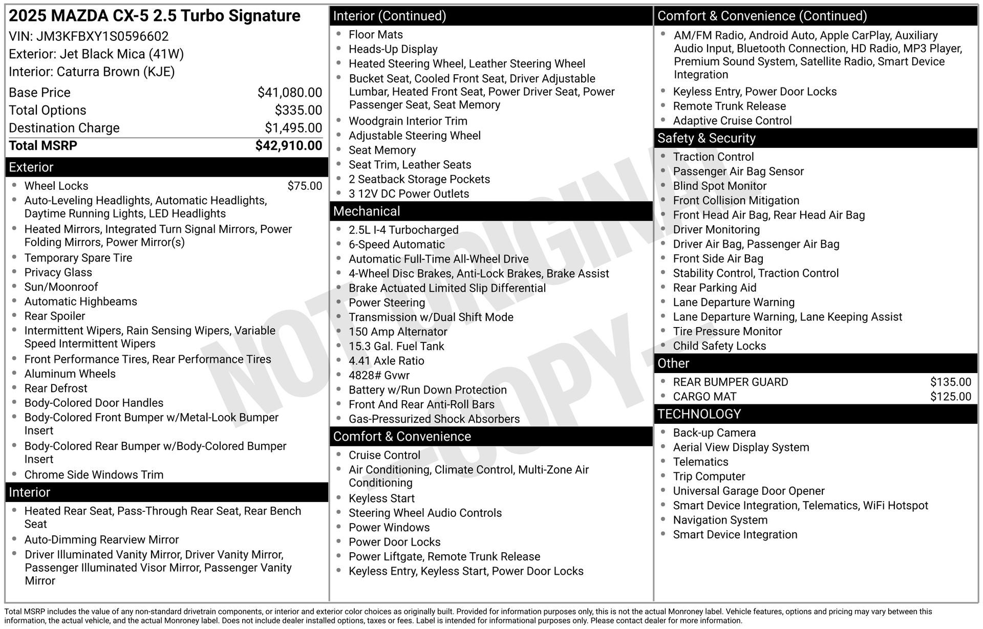 2025 Mazda Mazda CX-5 2.5 Turbo Signature