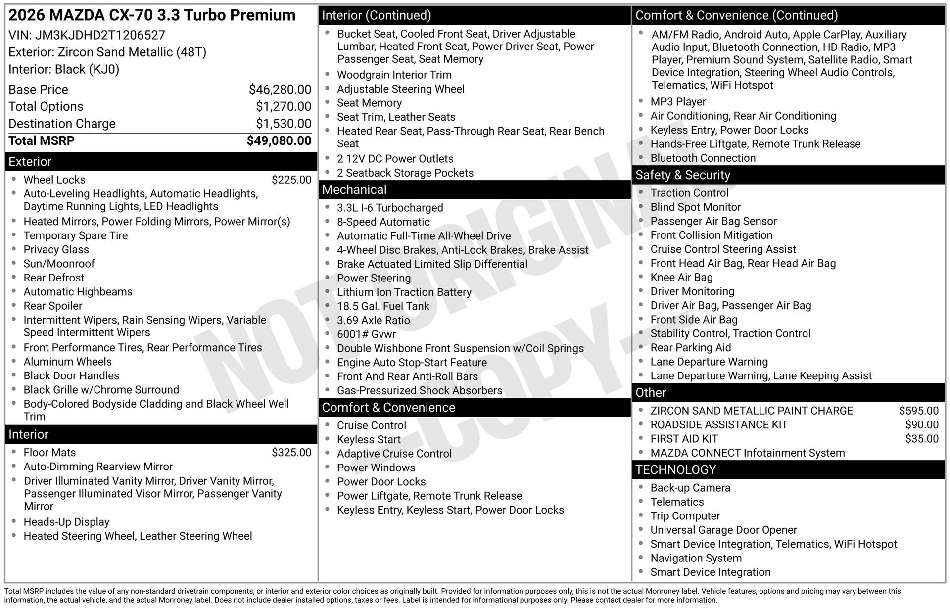 2026 Mazda Mazda CX-70 3.3 Turbo Premium