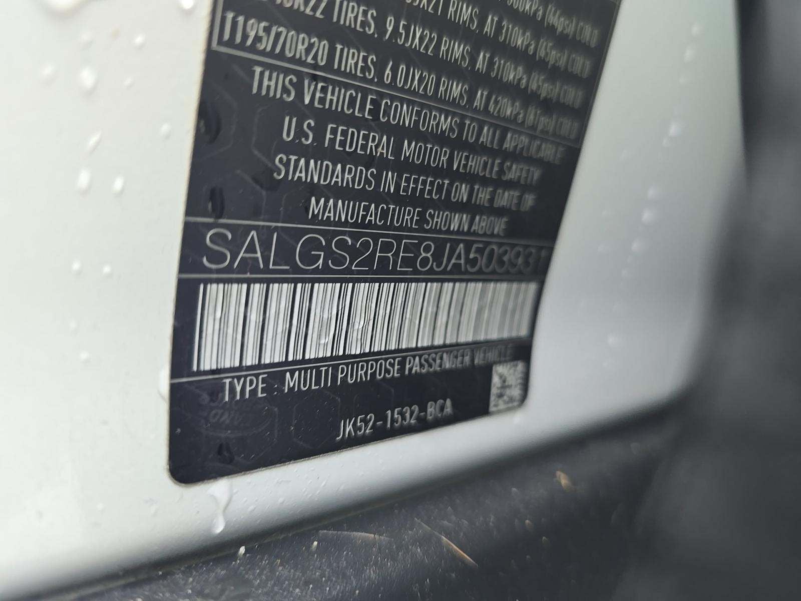 2018 Land Rover Range Rover 5.0L V8 Supercharged