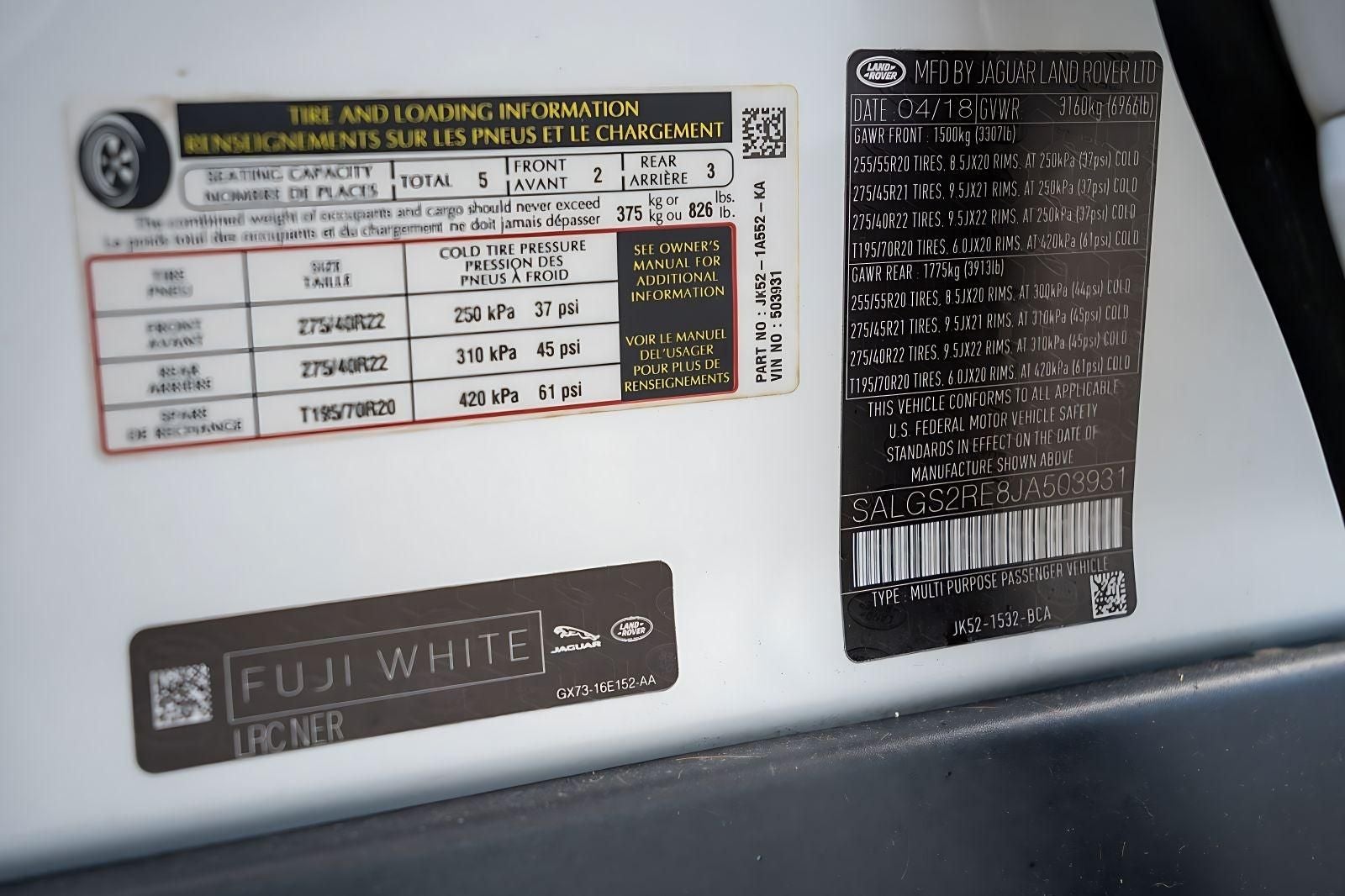 2018 Land Rover Range Rover 5.0L V8 Supercharged