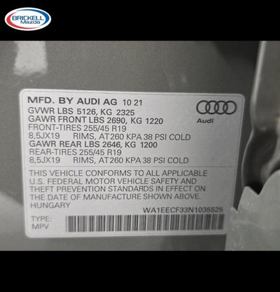 2022 Audi Q3 Premium Plus S Line quattro