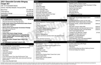 2021 Chevrolet Corvette Stingray 3LT