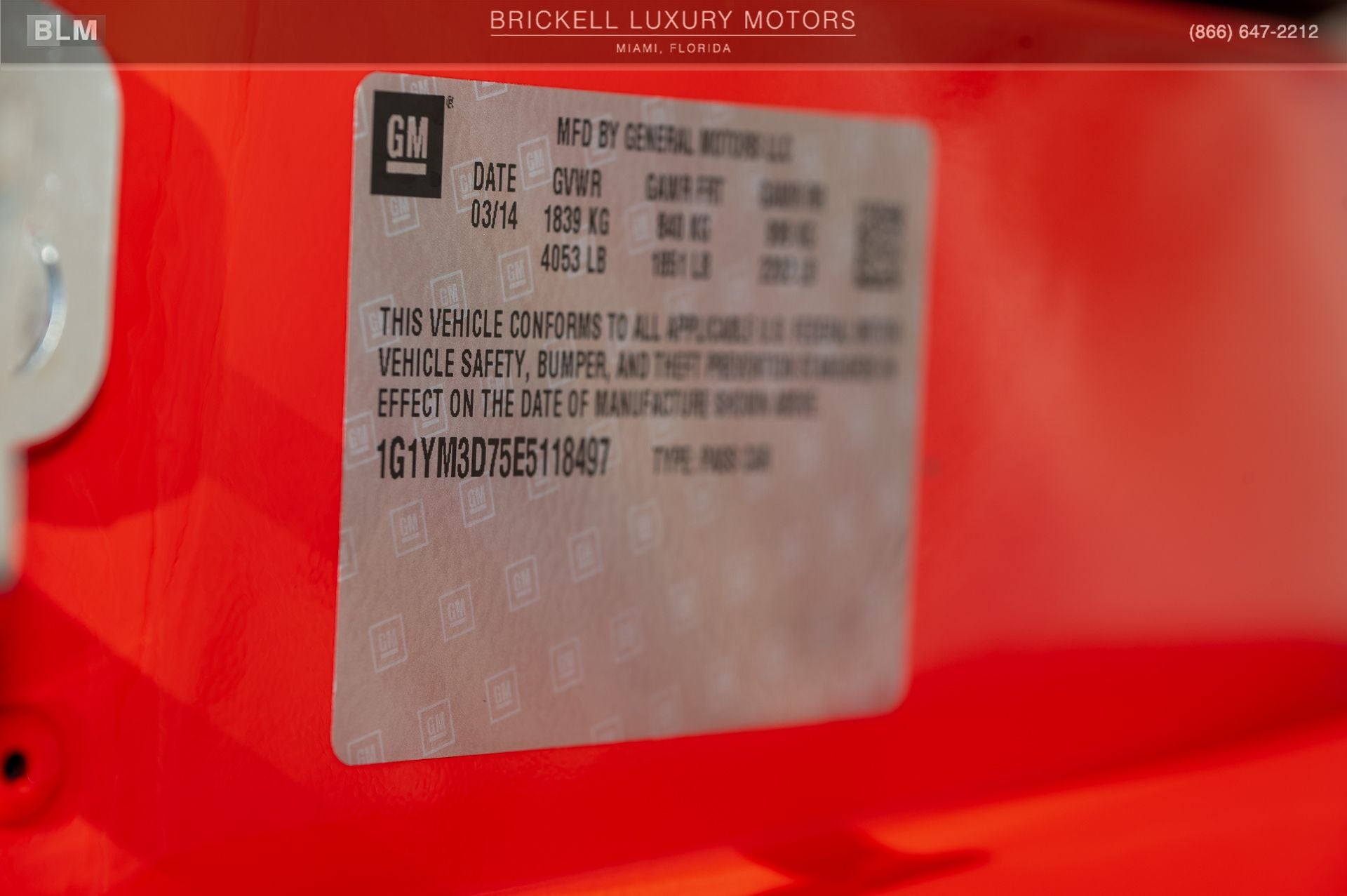 2014 Chevrolet Corvette Stingray Z51 3LT