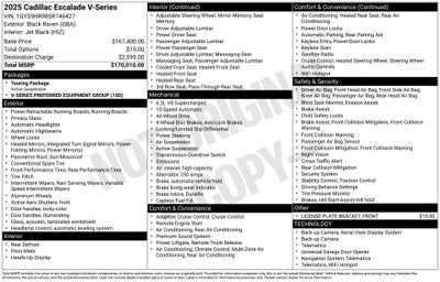 2025 Cadillac Escalade V-Series