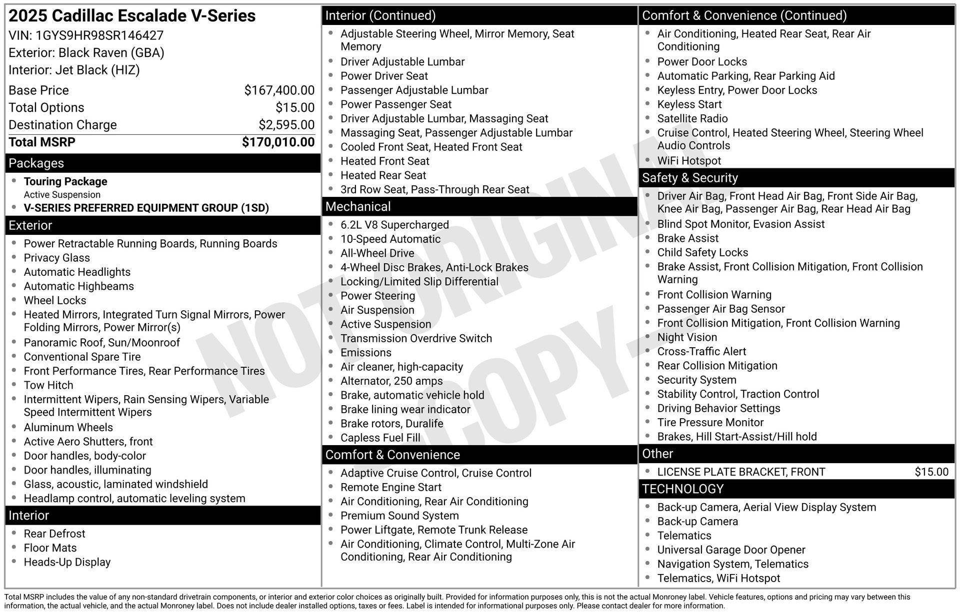 2025 Cadillac Escalade V-Series