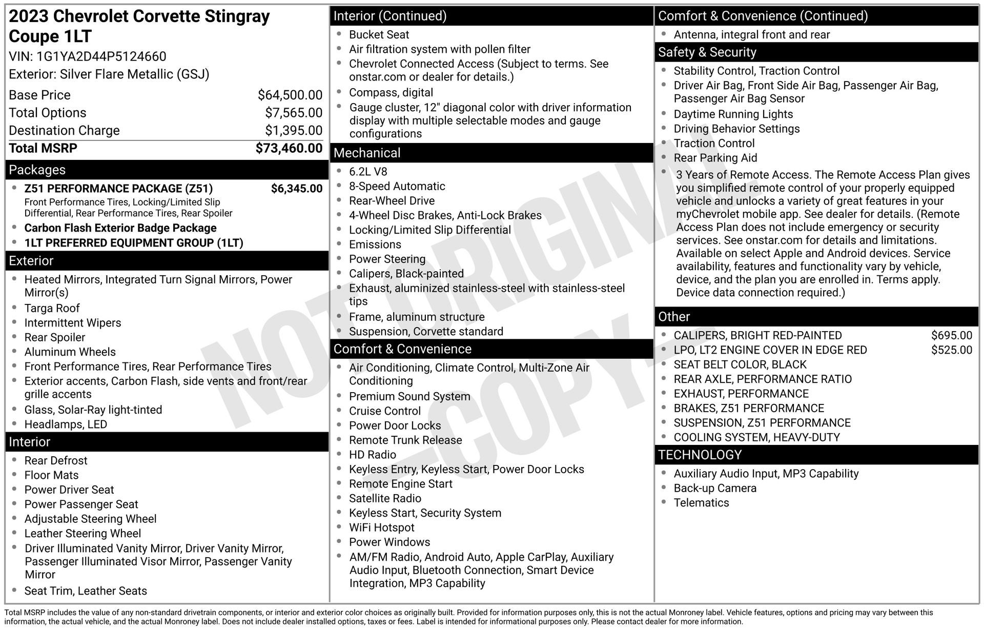 2023 Chevrolet Corvette Stingray 1LT
