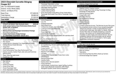 2023 Chevrolet Corvette Stingray 2LT