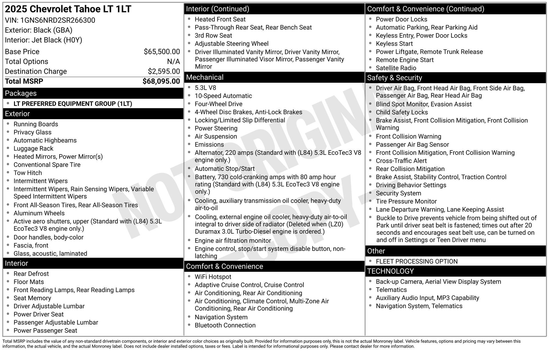 2025 Chevrolet Tahoe LT