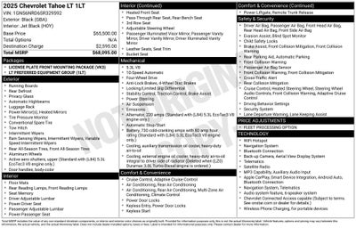 2025 Chevrolet Tahoe LT