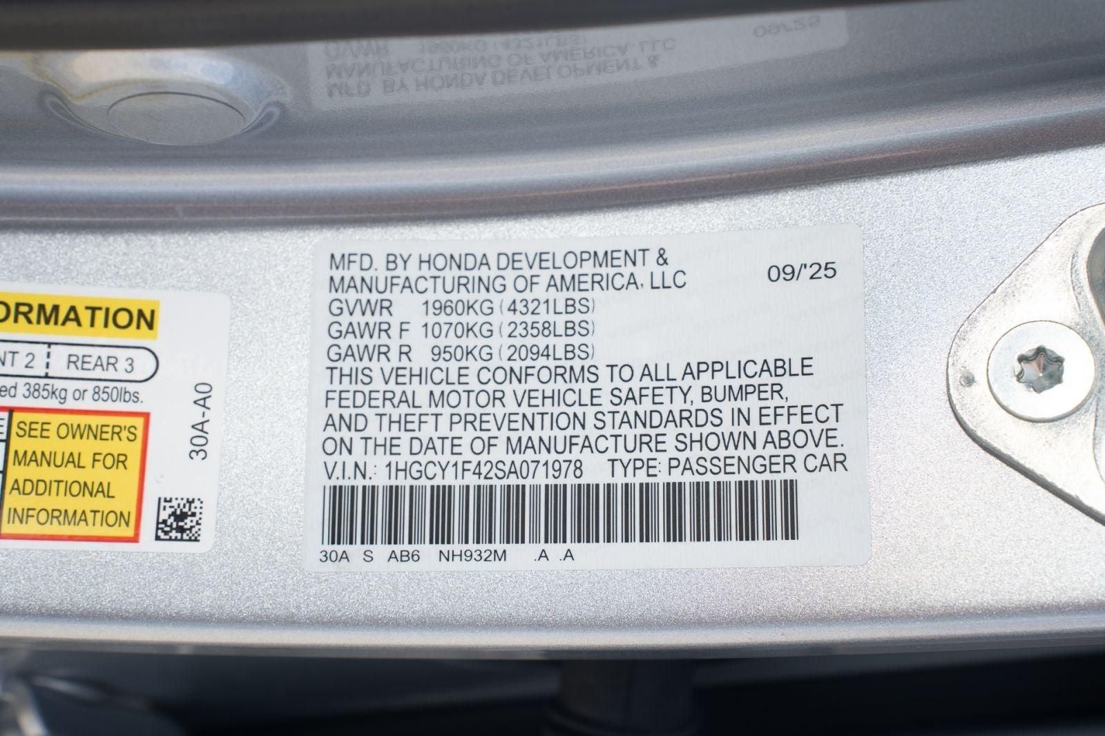 2025 Honda Accord SE
