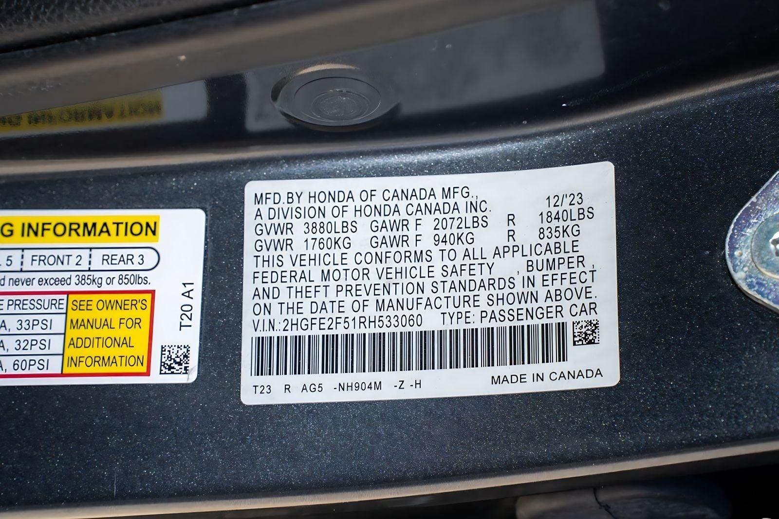 2024 Honda Civic Sport