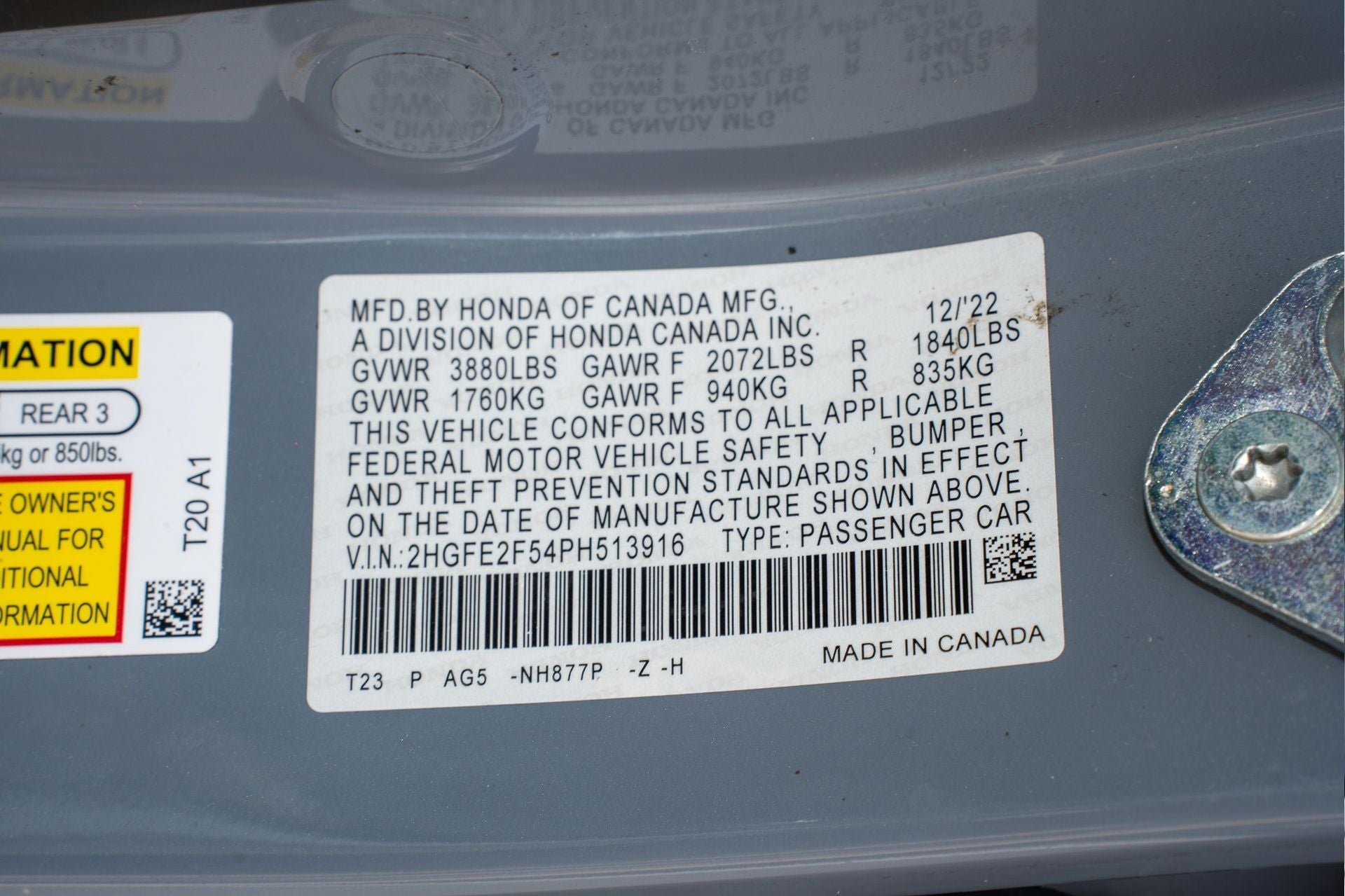 2023 Honda Civic Sport