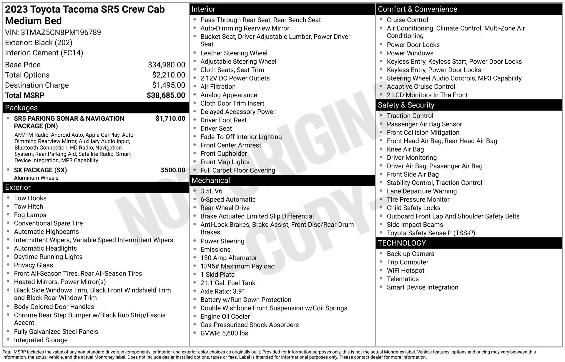 2023 Toyota Tacoma SR5 V6