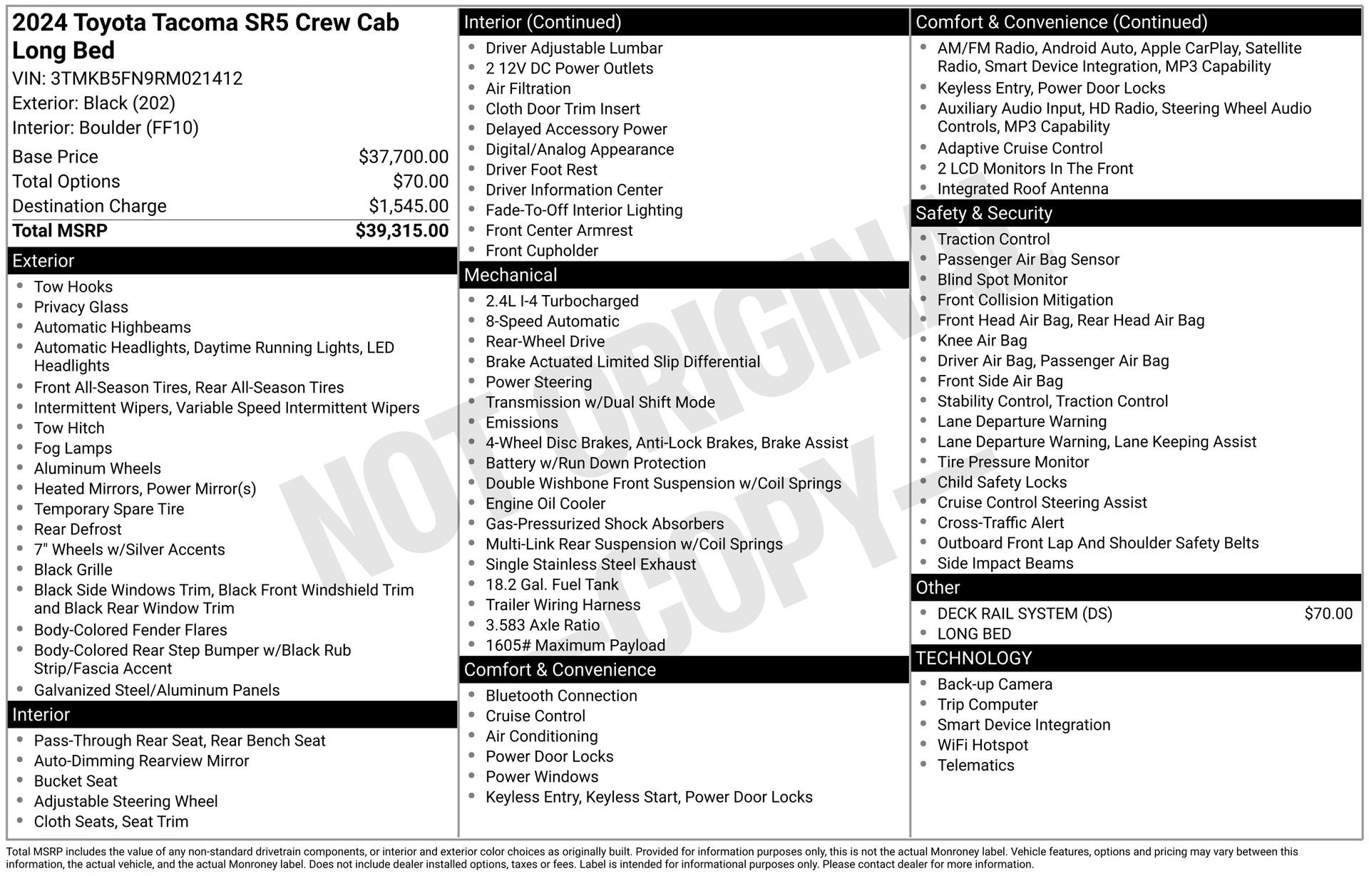2024 Toyota Tacoma SR5