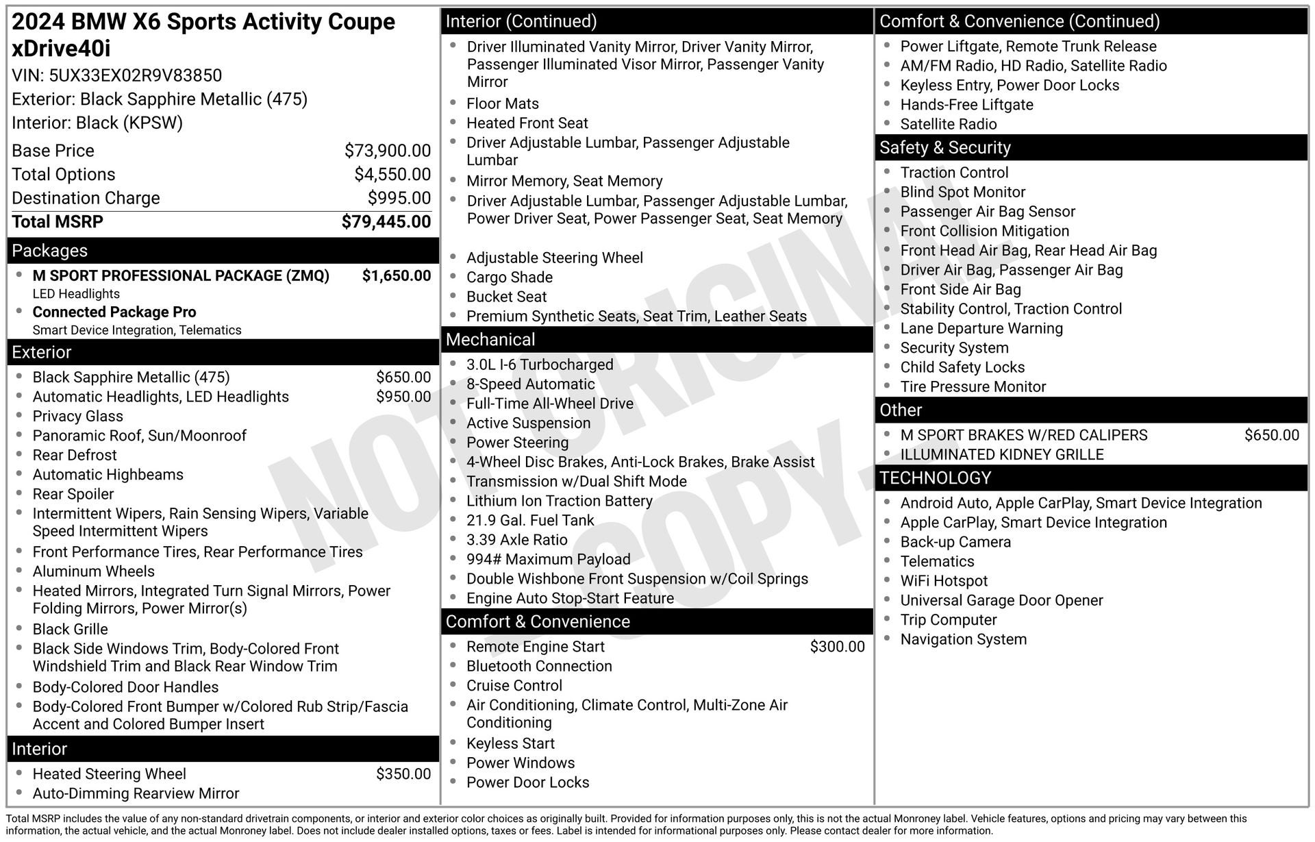 2024 BMW X6 xDrive40i