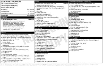 2025 BMW X3 30 xDrive