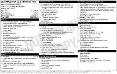 2022 Mazda Mazda CX-5 2.5 S Premium Plus Package