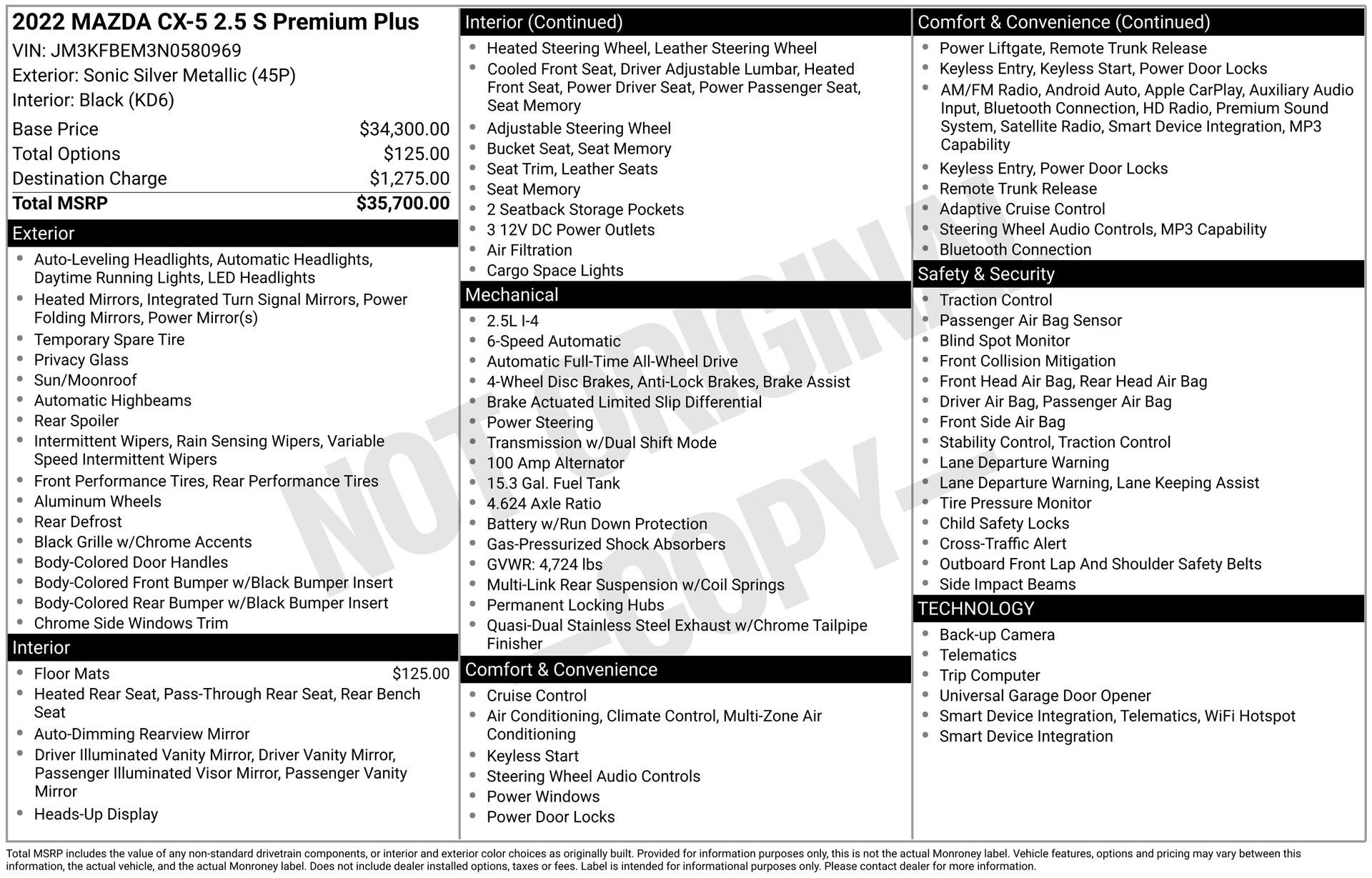2022 Mazda Mazda CX-5 2.5 S Premium Plus Package