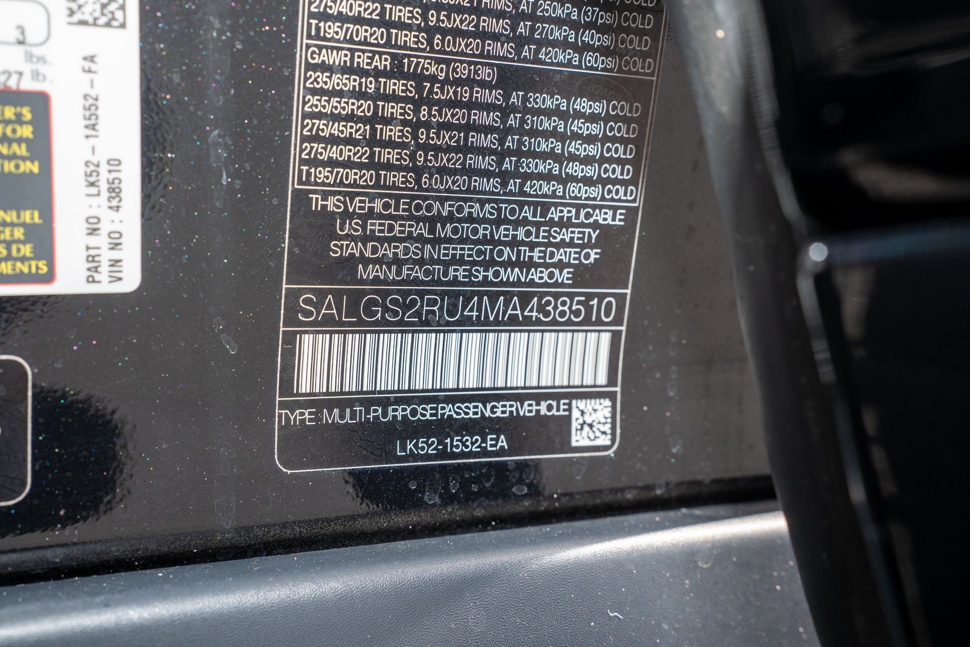 2021 Land Rover Range Rover Westminster