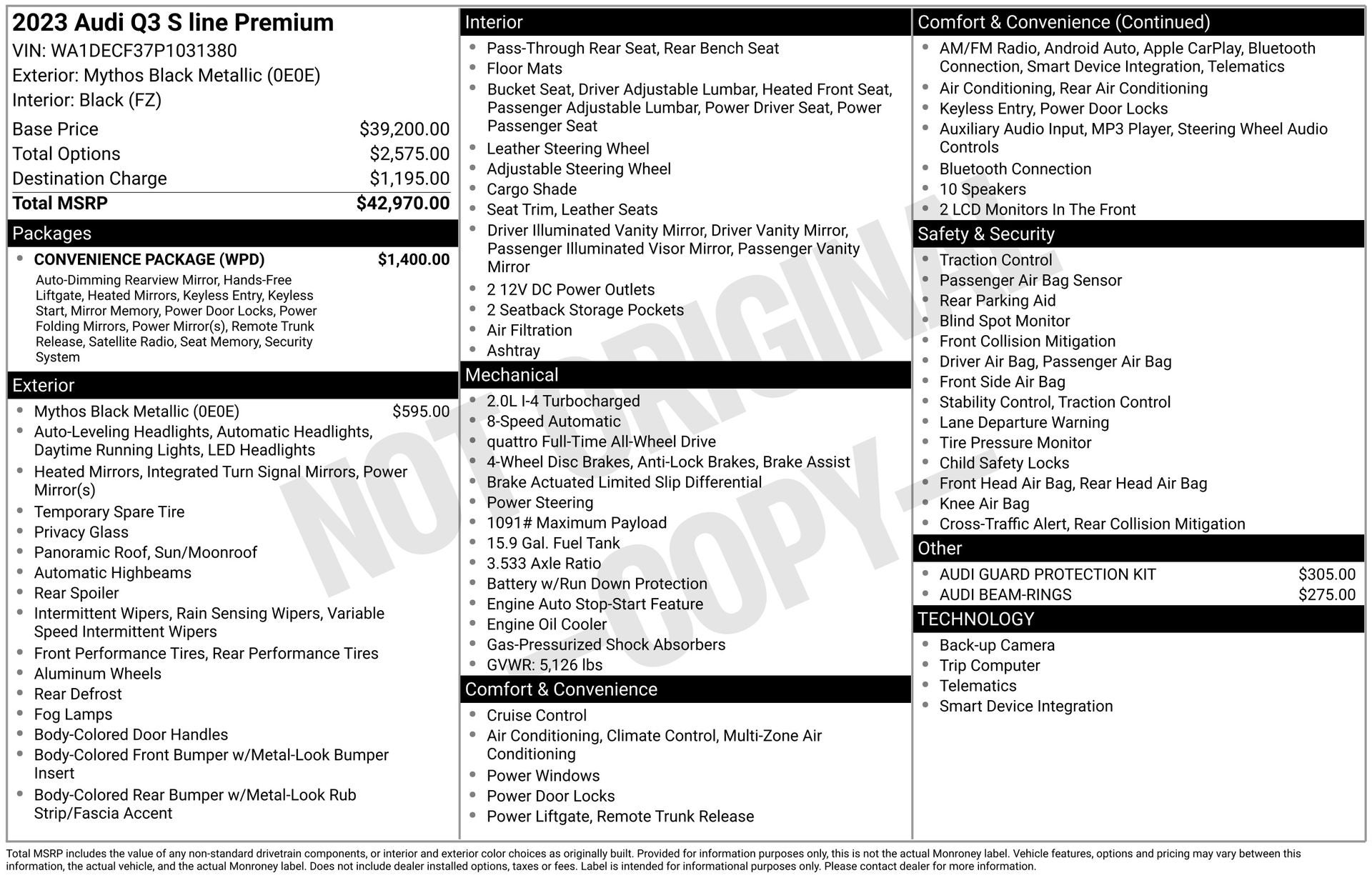 2023 Audi Q3 Premium S Line quattro