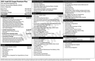 2021 Audi S5 3.0T Premium Plus quattro