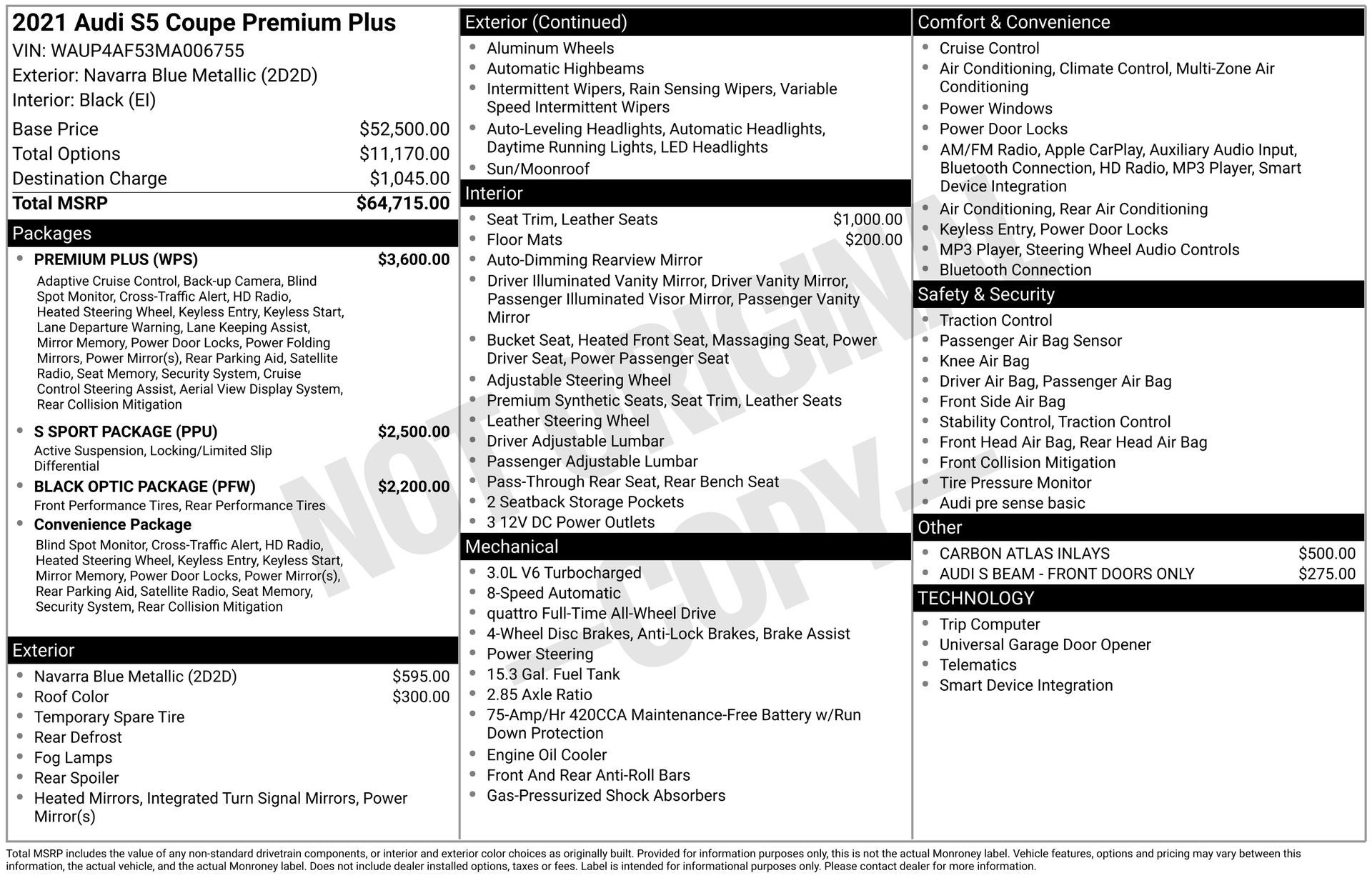 2021 Audi S5 3.0T Premium Plus quattro