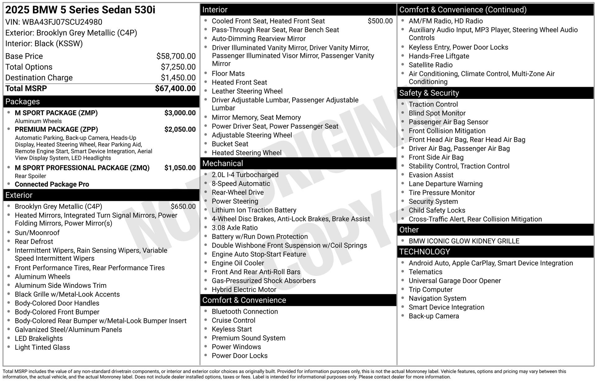 2025 BMW 5 Series 530i