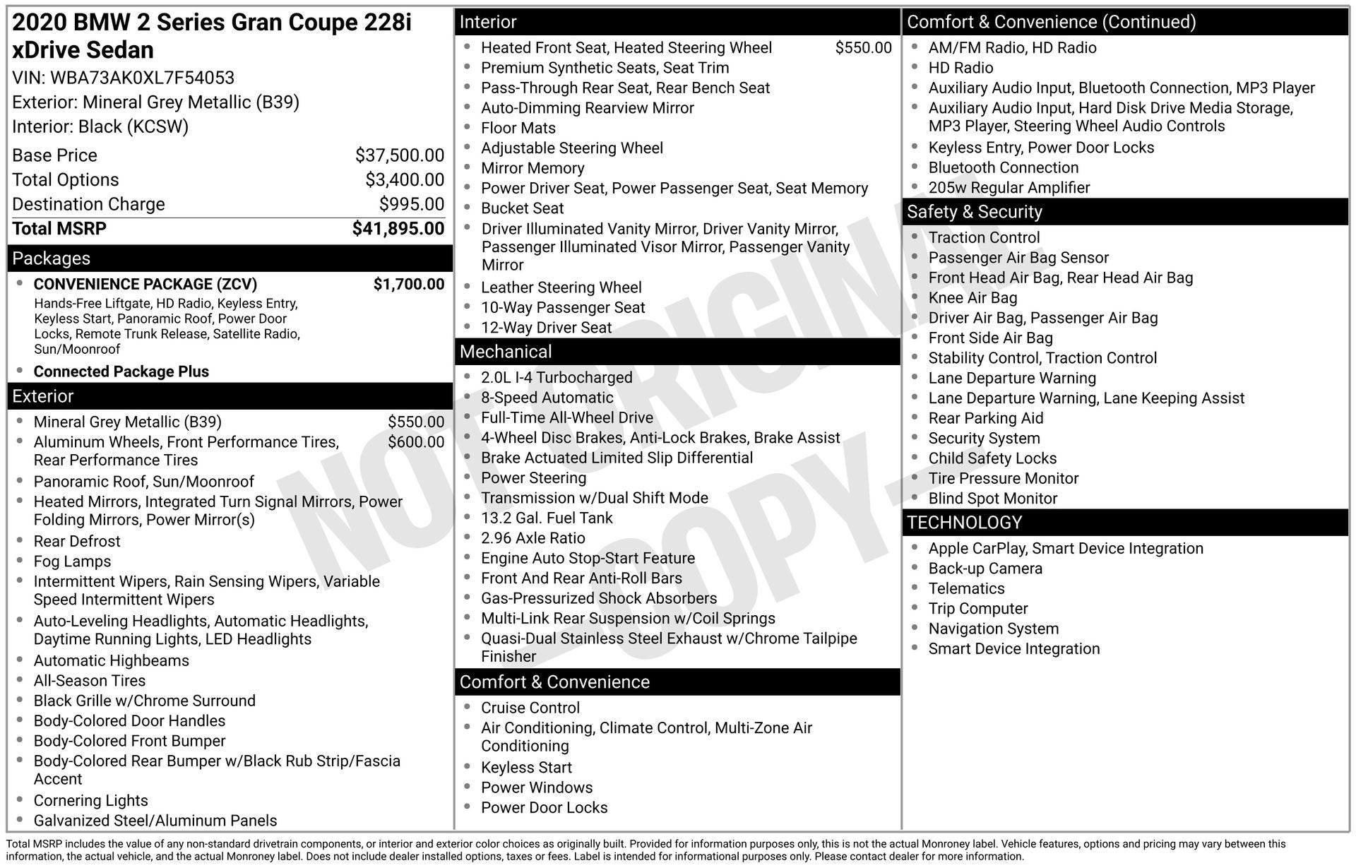 2020 BMW 2 Series 228i Gran Coupe xDrive