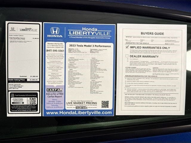 2023 Tesla Model 3 Performance